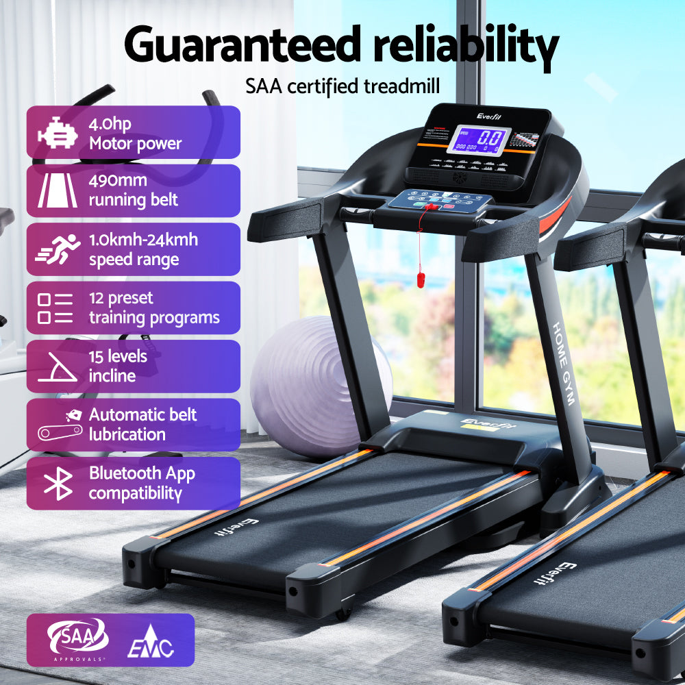 Marlook Treadmill Electric Auto Incline Home Gym Fitness Exercise Machine 490mm