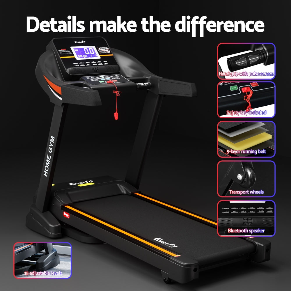 Marlook Treadmill Electric Auto Incline Home Gym Fitness Exercise Machine 490mm