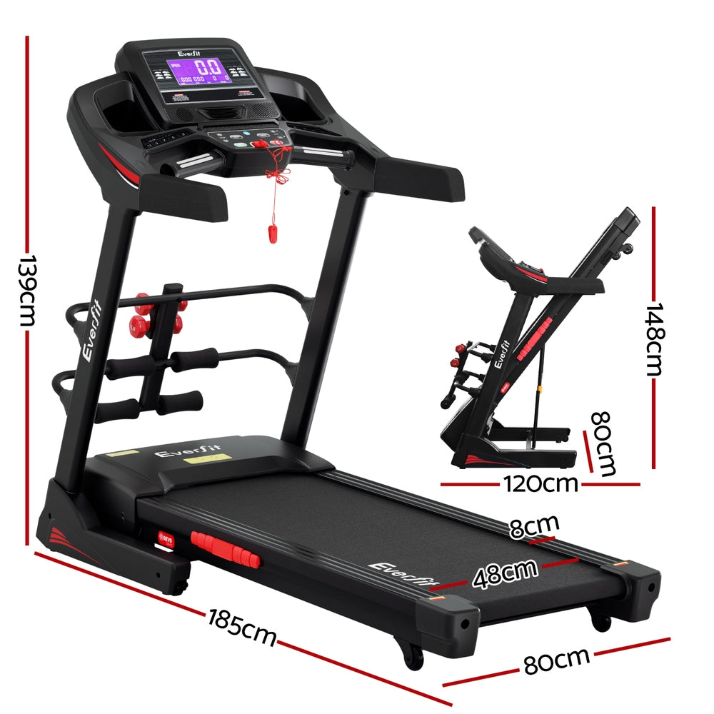 Marlook Treadmill Electric Home Gym Fitness Exercise Machine w/ Sit Up Bar 480mm