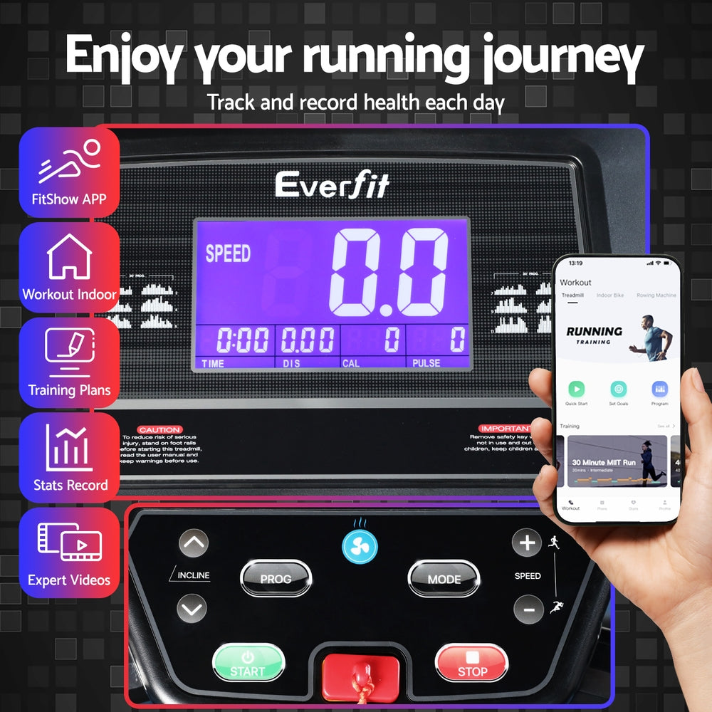 Marlook Treadmill Electric Home Gym Fitness Exercise Machine w/ Sit Up Bar 480mm