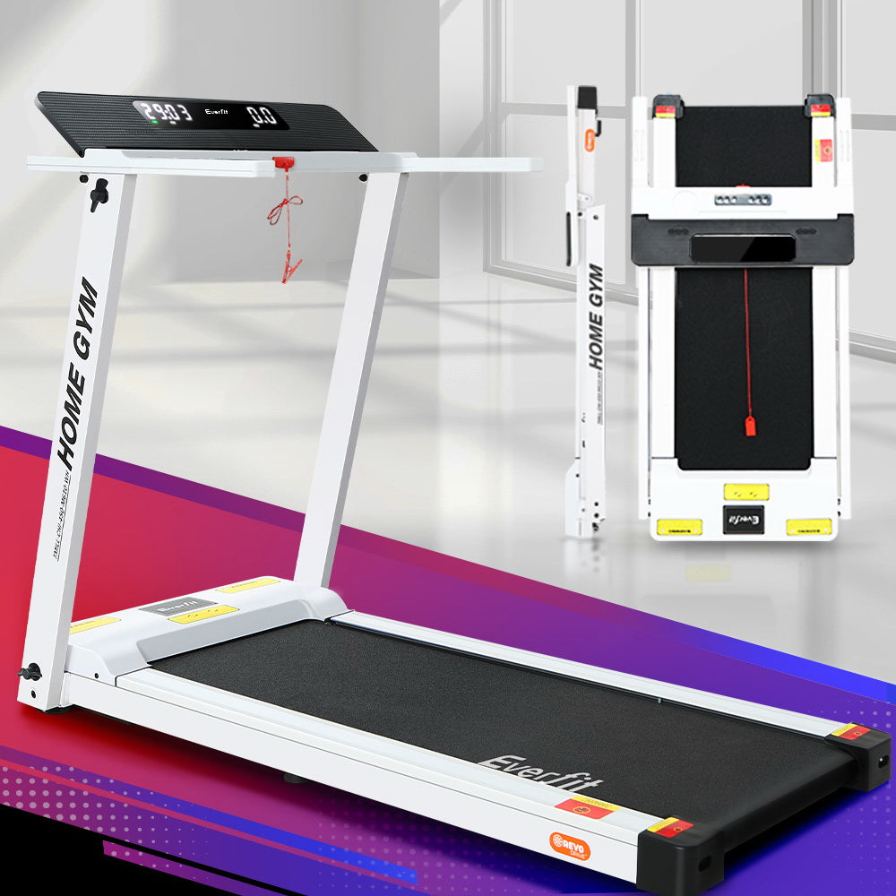 Marlook Treadmill Electric Home Gym Fitness Exercise Fully Foldable 450mm White