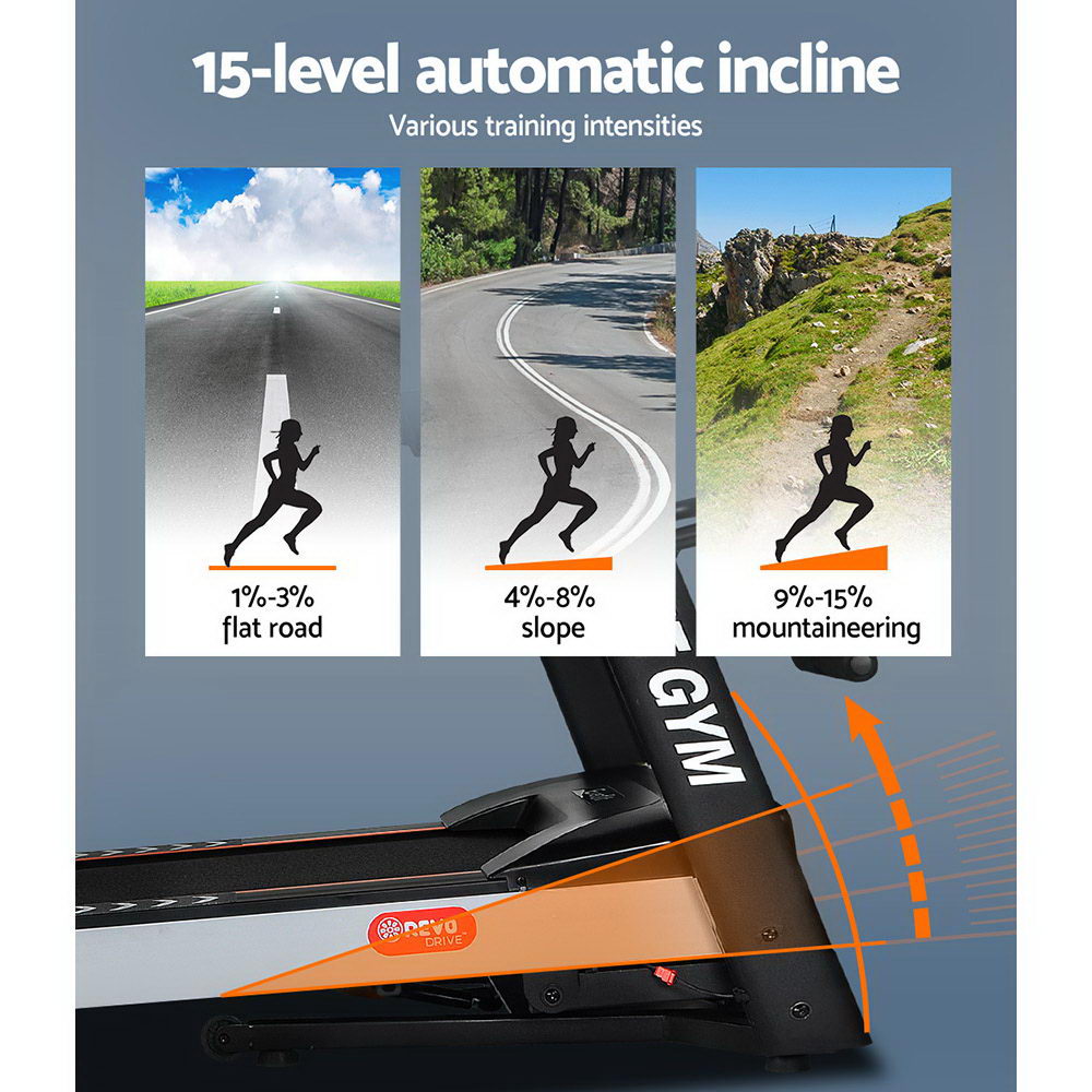 Marlook Treadmill Electric Home Gym Fitness Exercise Machine w/ Massager 450mm