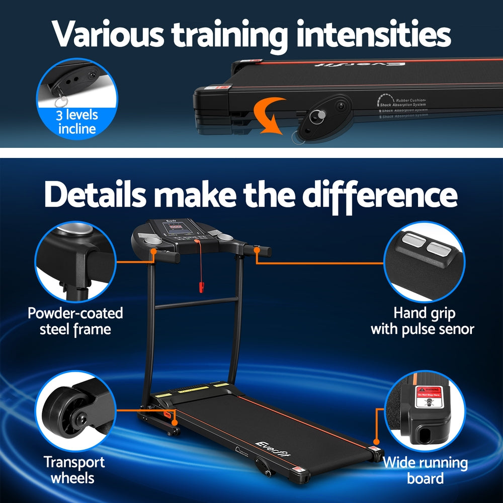 Marlook Treadmill Electric Home Gym Fitness Exercise Equipment Incline 400mm