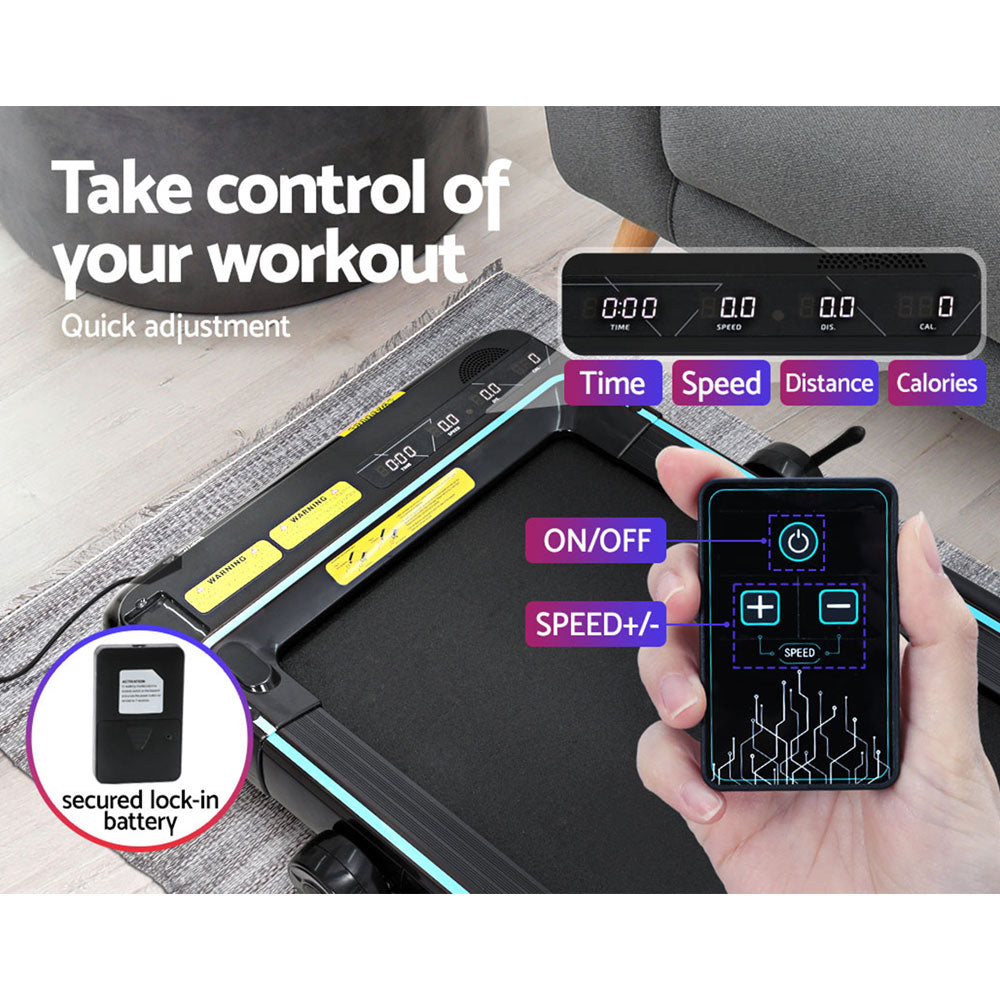 Marlook Treadmill Electric Walking Pad Under Desk Home Gym Fitness 420mm Remote