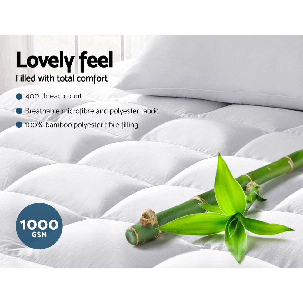Marlook Bedding Mattress Topper Pillowtop Bamboo King