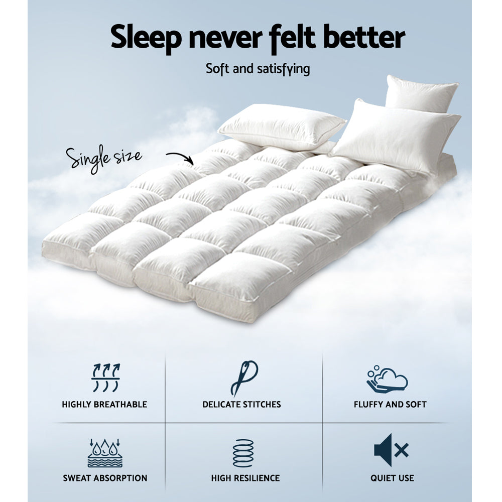 Marlook Bedding Mattress Topper Pillowtop Bamboo Single