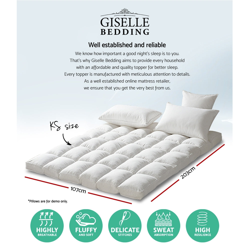 Marlook Bedding Mattress Topper Pillowtop Protector Pad King Single
