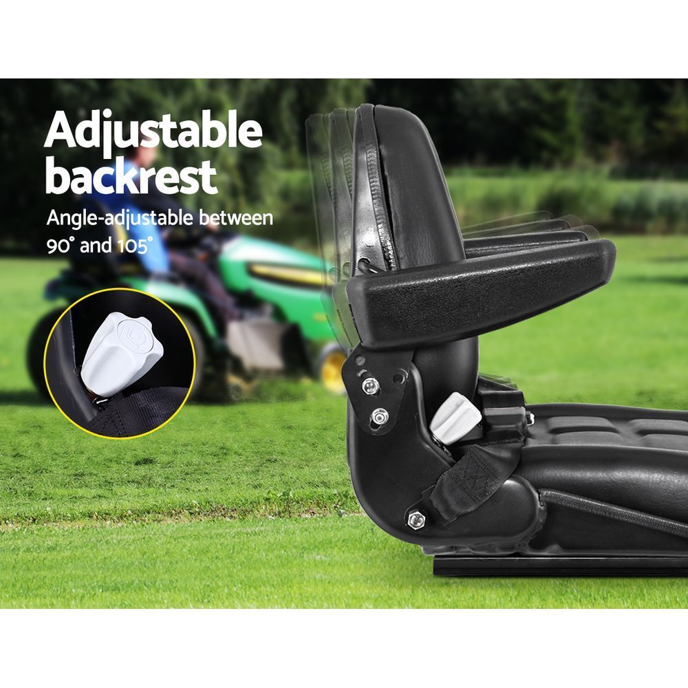 Marlook Tractor Seat Forklift Excavator Universal Suspension Armrest Truck Chair