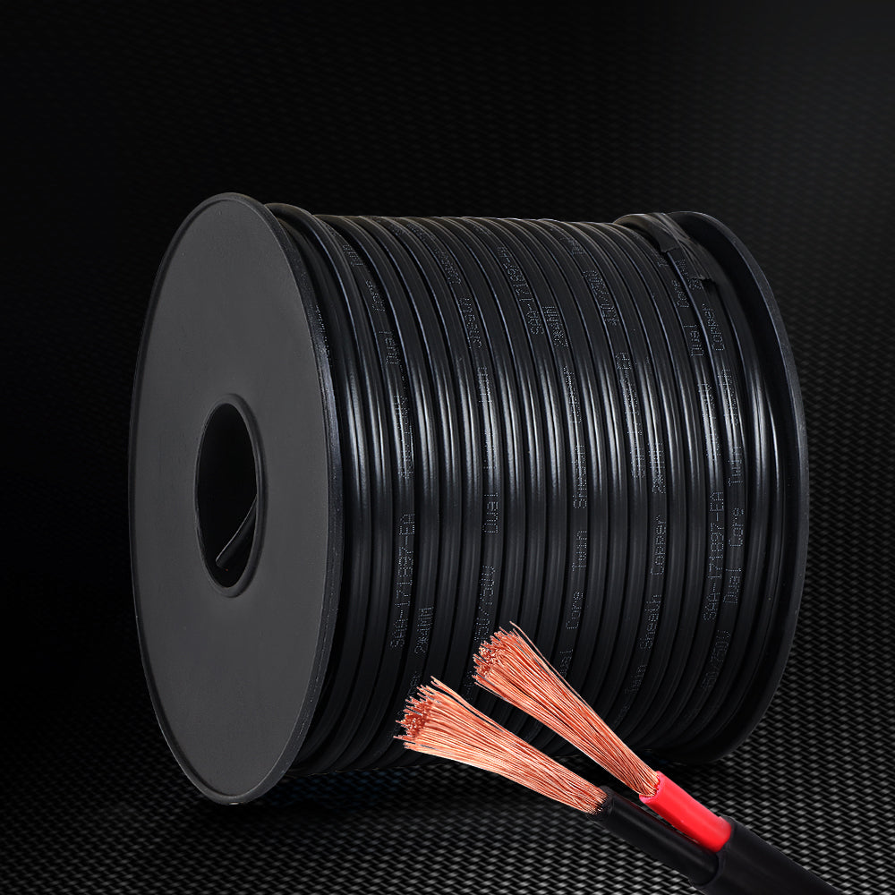 Marlook 3MM 100M Twin Core Wire Electrical Cable Extension Car 450V 2 Sheath