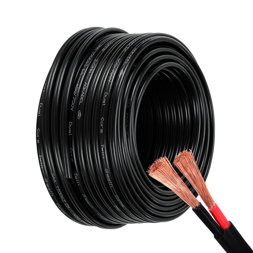 Marlook 5MM 30M Twin Core Wire Electrical Cable Extension Car 450V 2 Sheath