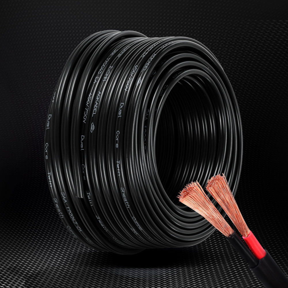 Marlook 5MM 30M Twin Core Wire Electrical Cable Extension Car 450V 2 Sheath