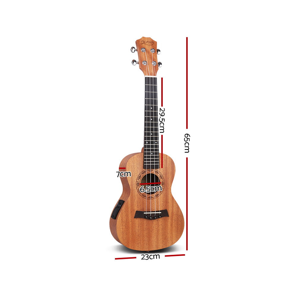 Marlook 26" Ukulele Equaliser Natural Mahogany Tenor Beginner Gift w/ Bag