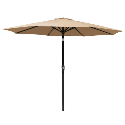 Marlook 3m Outdoor Umbrella Beach Pole Garden Patio Tilt Beige