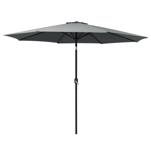Marlook 3m Outdoor Umbrella Beach Pole Garden Patio Tilt Charcoal