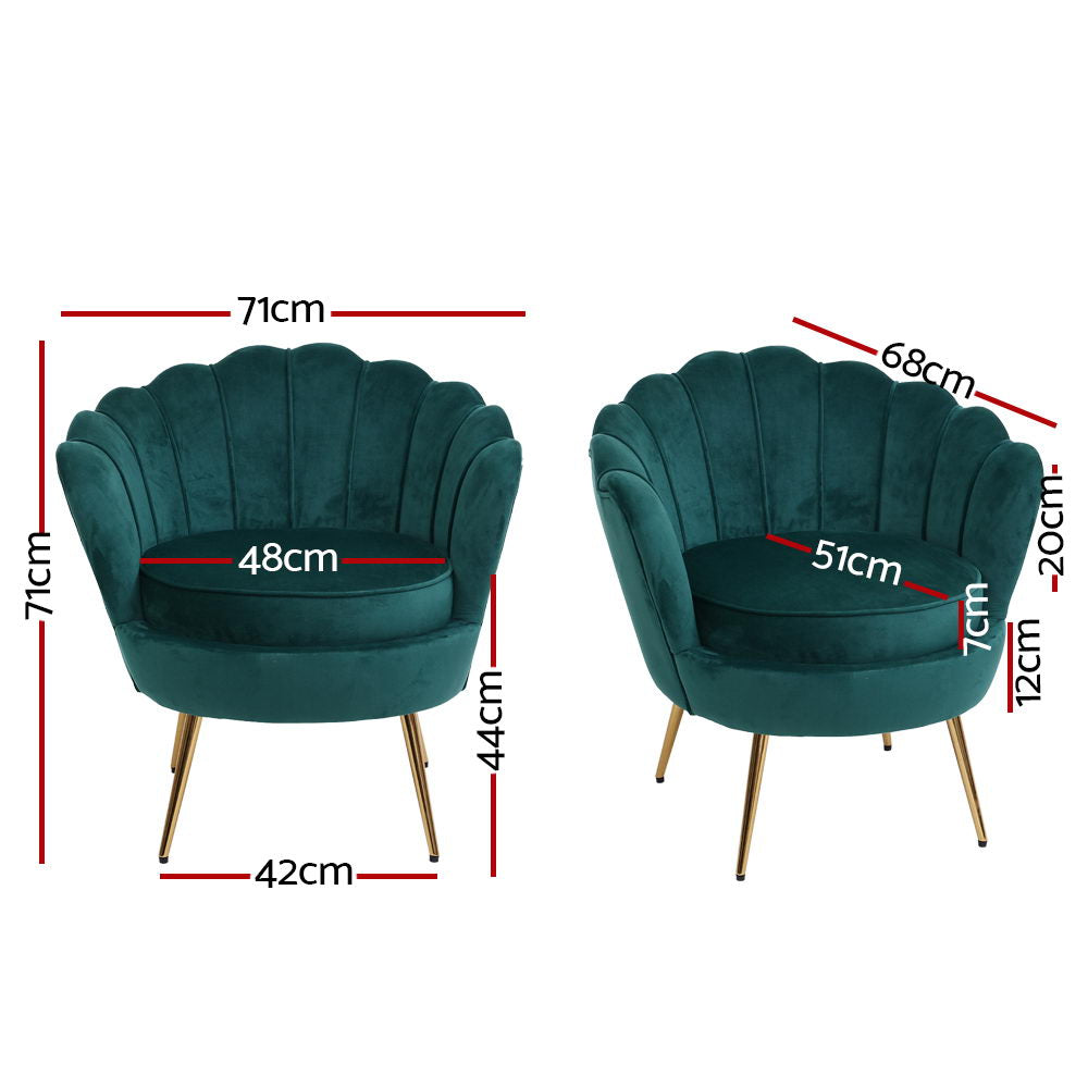Marlook Armchair Velvet Green Callista