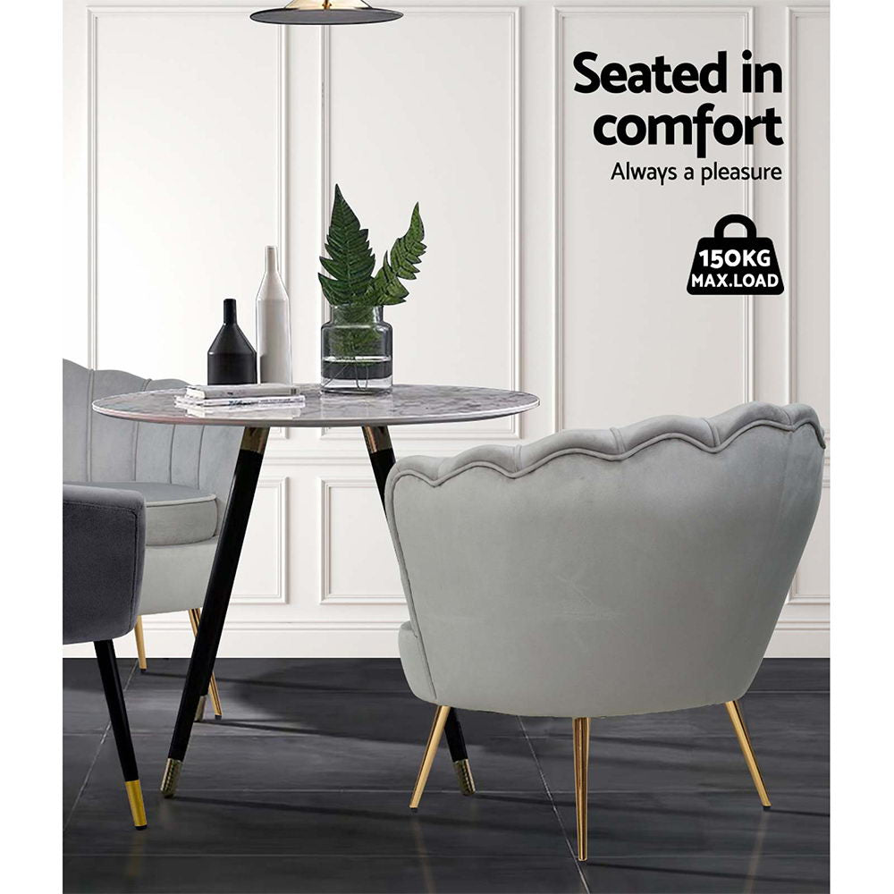 Marlook Armchair Velvet Grey Callista
