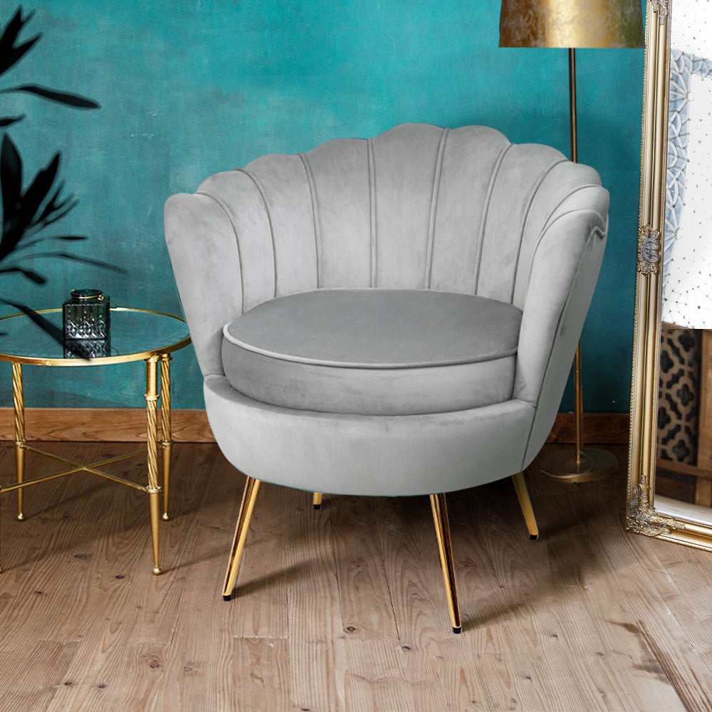Marlook Armchair Velvet Grey Callista