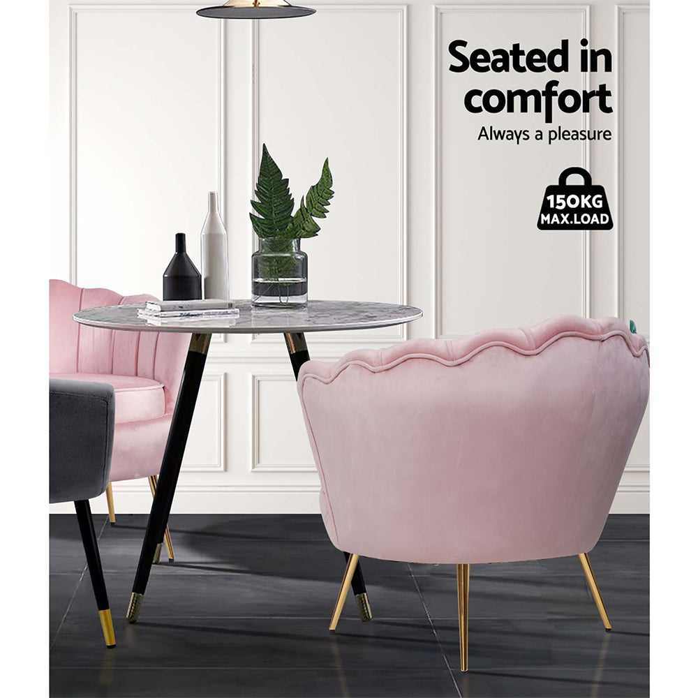 Marlook Armchair Velvet Pink Callista