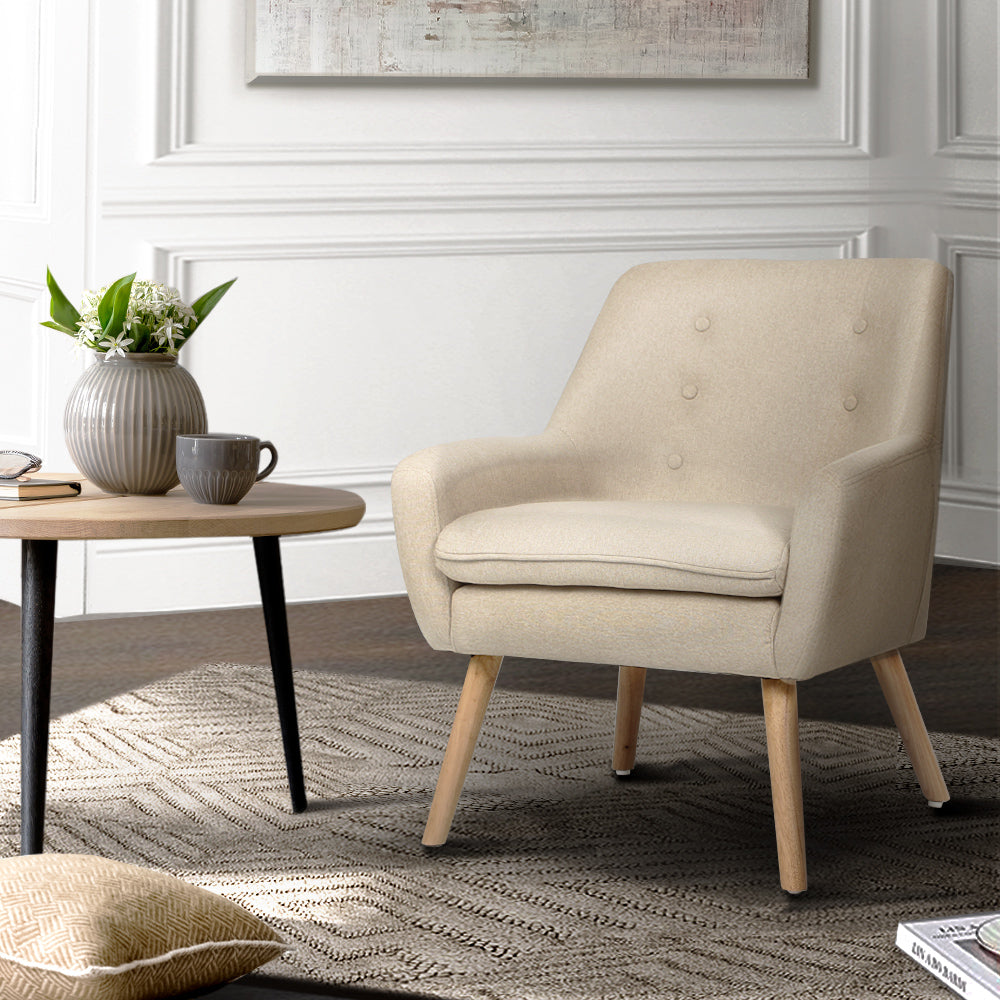 Marlook Fabric Dining Armchair - Beige
