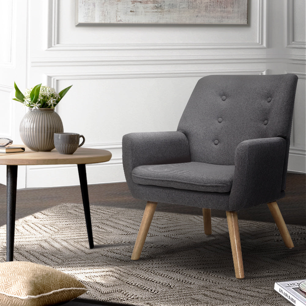 Marlook Fabric Dining Armchair - Grey