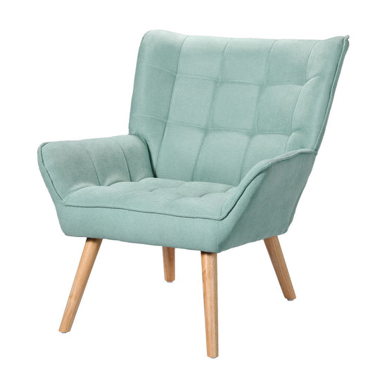 Marlook Armchair Lounge Chair Accent Chairs Sofa Linen Fabric Cushion Seat Blue