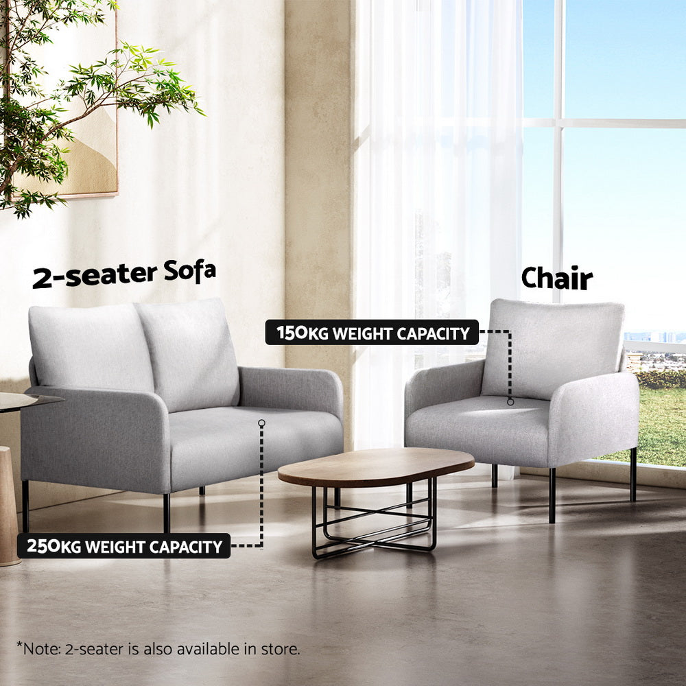 Marlook Armchair Accent Chair Pillow Fabric Grey