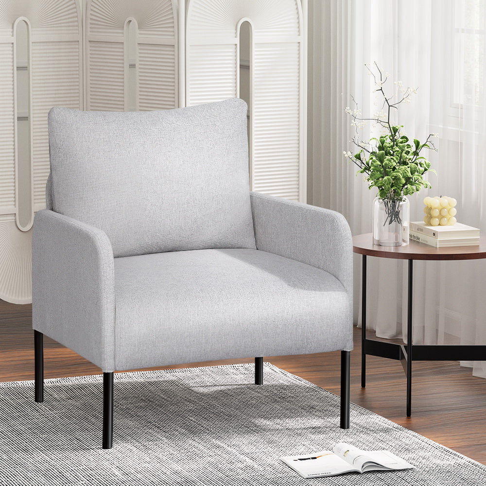 Marlook Armchair Accent Chair Pillow Fabric Grey
