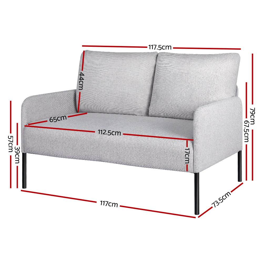 Marlook Armchair 2-Seater Sofa Pillow Linen Grey