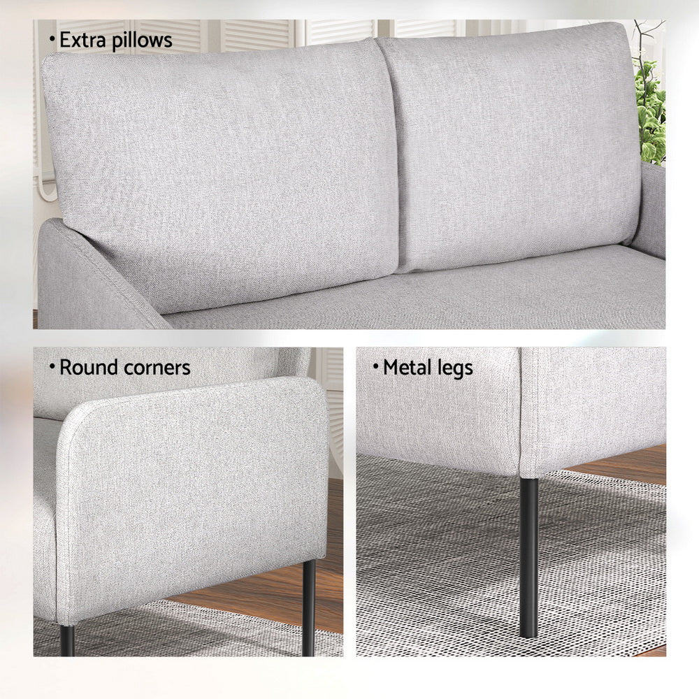 Marlook Armchair 2-Seater Sofa Pillow Linen Grey