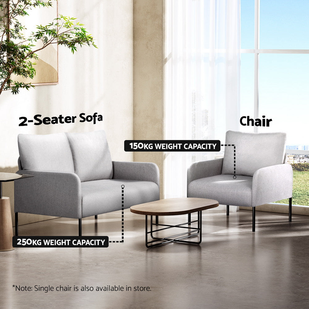 Marlook Armchair 2-Seater Sofa Pillow Linen Grey