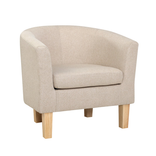 Marlook Armchair Lounge Chair Tub Accent Armchairs Fabric Sofa Chairs Beige