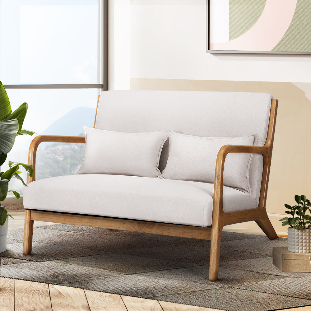 Marlook Armchair Lounge Chair Accent Armchairs Couch Sofa Loveseat Beige Wood