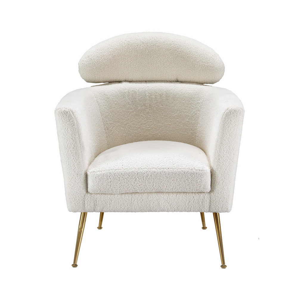 Marlook Armchair Boucle Fabric White Yoli