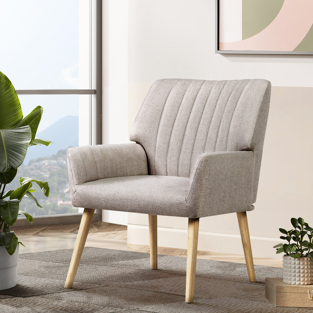 Marlook Armchair Fabric Beige Sebastini