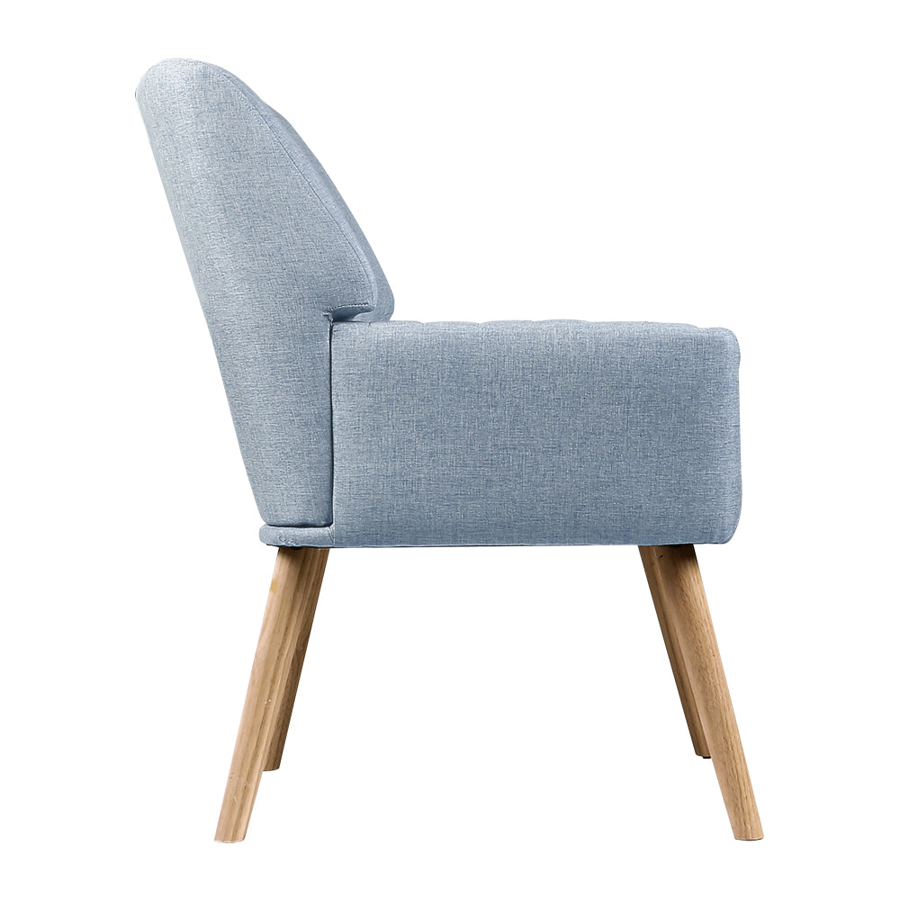 Marlook Armchair Fabric Blue Grey Sebastini
