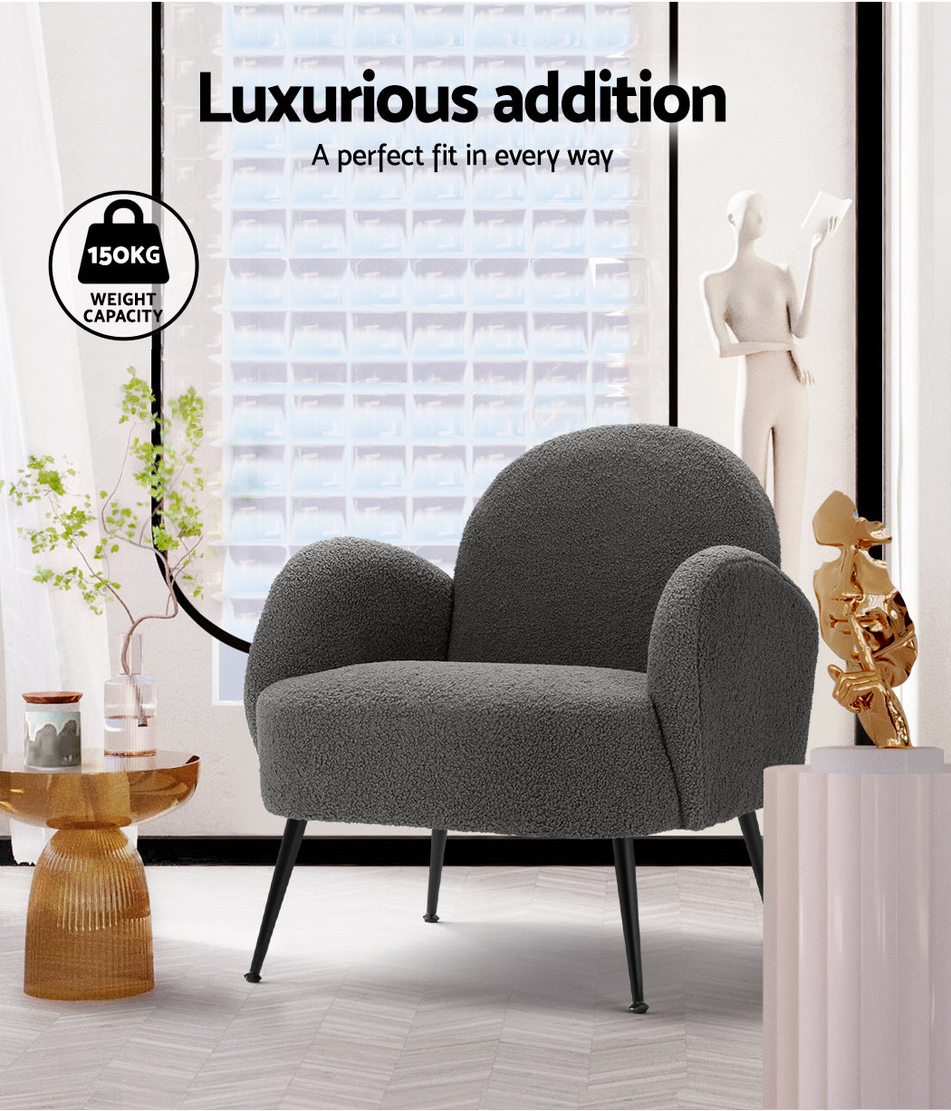 Marlook Armchair Boucle Charcoal Hanes
