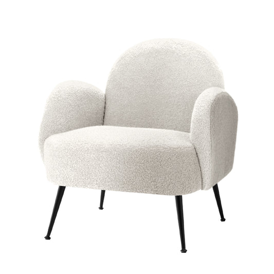 Marlook Armchair Lounge Chair Armchairs Accent Arm Chairs Sherpa Boucle White