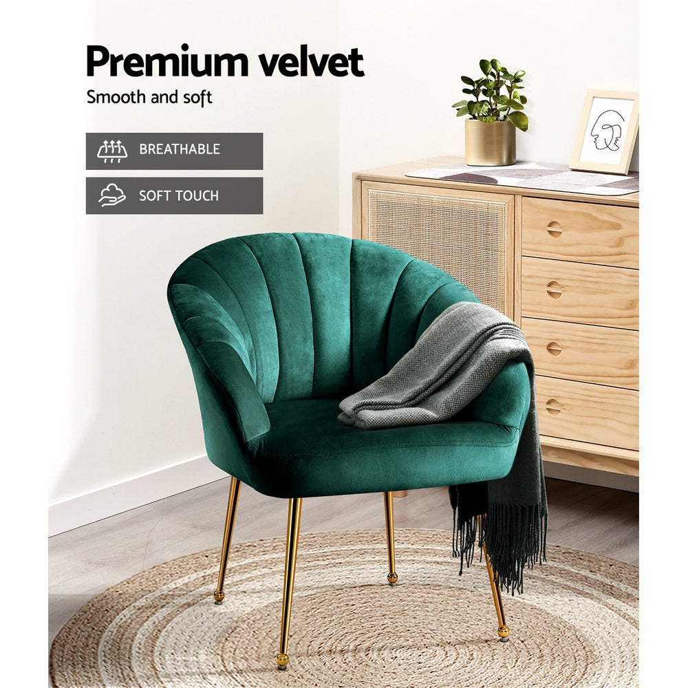 Marlook Armchair Velvet Green Eloise