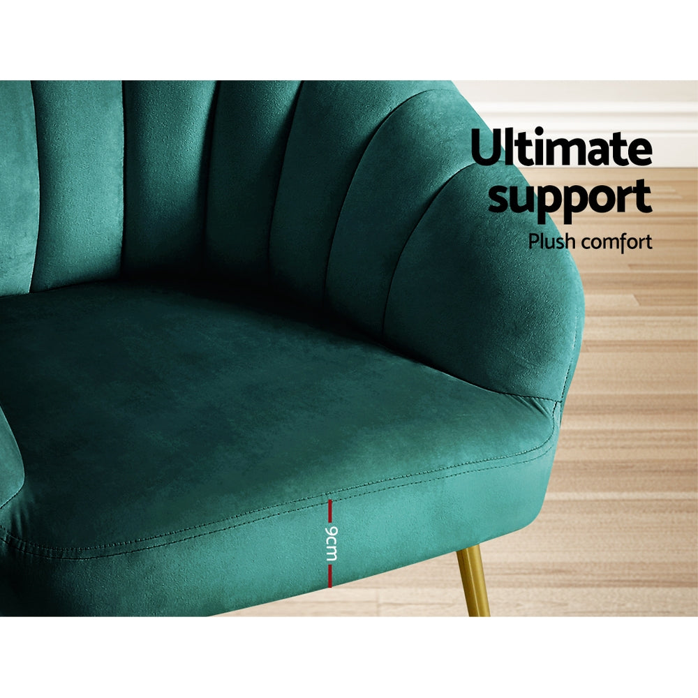 Marlook Armchair Velvet Green Eloise
