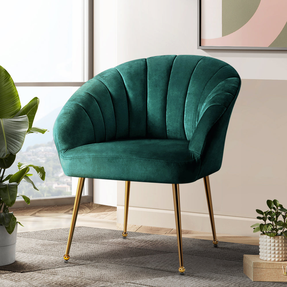 Marlook Armchair Velvet Green Eloise