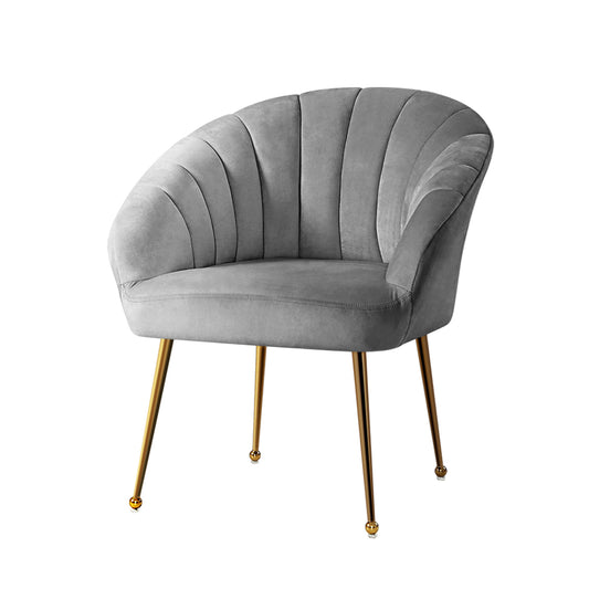 Marlook Armchair Velvet Grey Eloise
