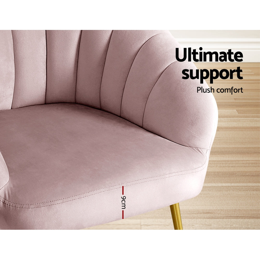 Marlook Armchair Velvet Pink Eloise