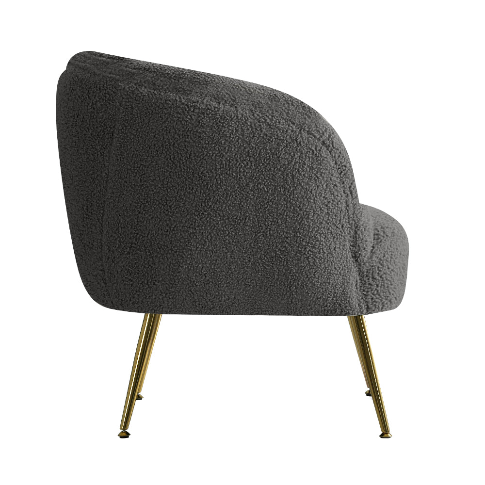 Marlook Armchair Lounge Chair Accent Chairs Arm Armchairs Sherpa Boucle Charcoal