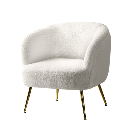 Marlook Armchair Lounge Chair Accent Chairs Armchairs Sherpa Boucle Sofa White
