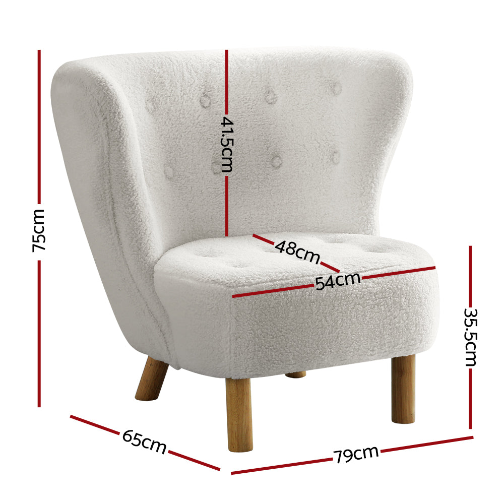 Marlook Armchair Lounge Accent Chair Armchairs Couch Chairs Sofa Bedroom White