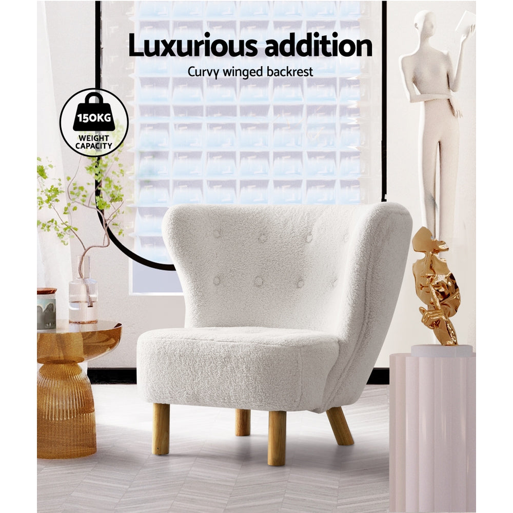 Marlook Armchair Lounge Accent Chair Armchairs Couch Chairs Sofa Bedroom White