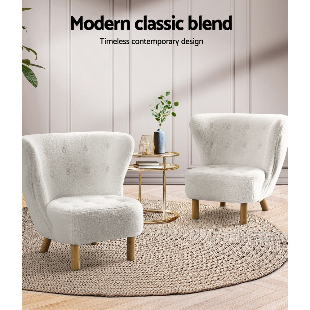 Marlook Armchair Lounge Accent Chair Armchairs Couch Chairs Sofa Bedroom White