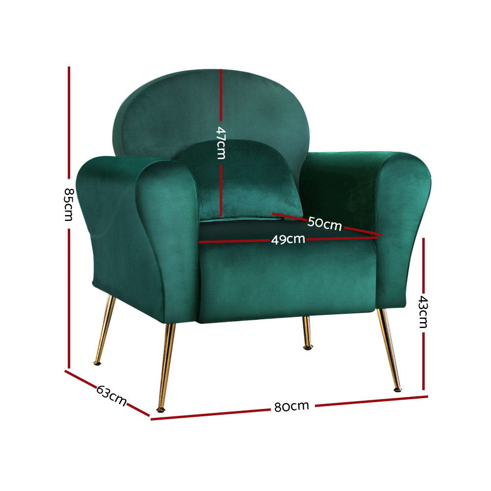Marlook Armchair Green Velvet Caroline