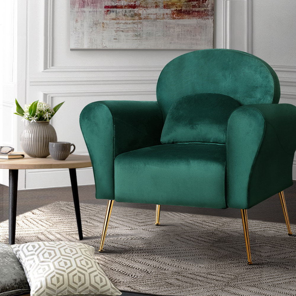 Marlook Armchair Green Velvet Caroline