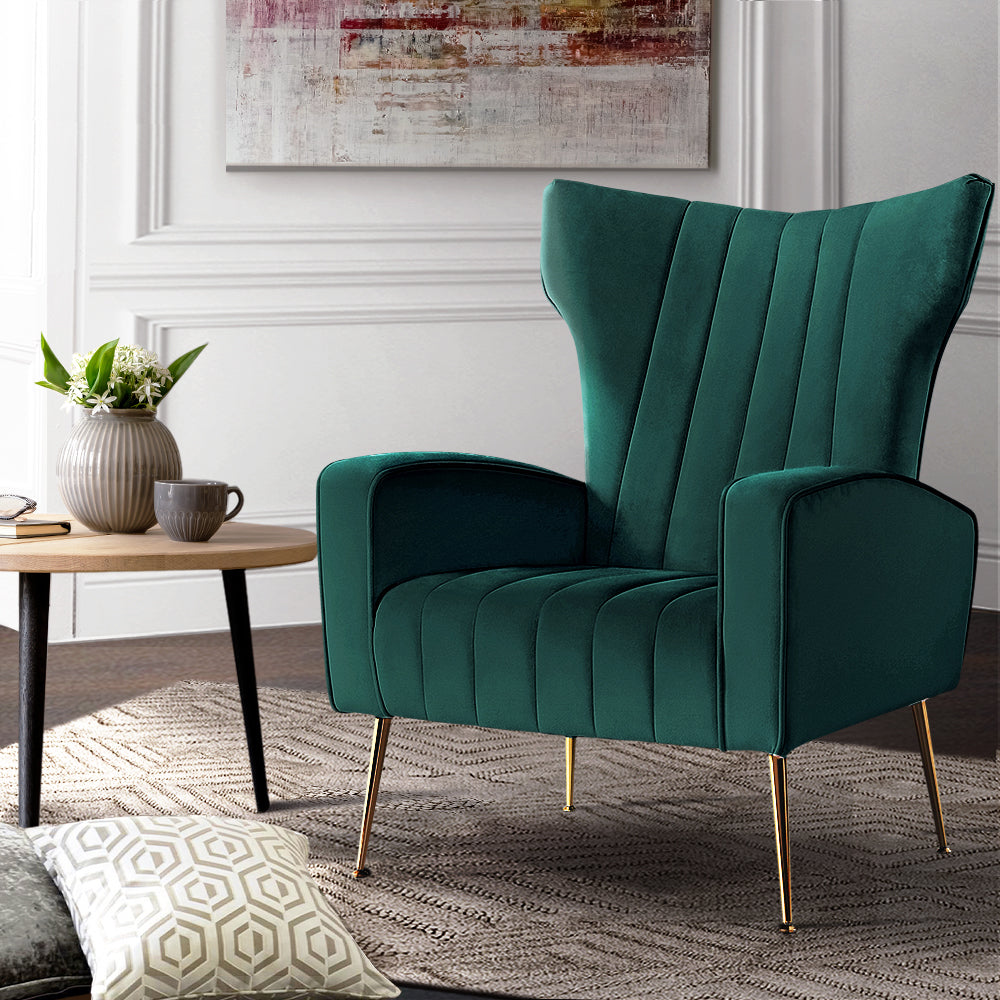 Marlook Armchair Green Velvet Kate